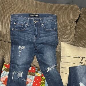 Express Women's Dark Blue Skinny Jeans